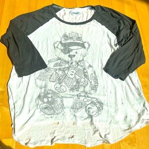 Lauren Moshi Graphic Print T-Shirt M